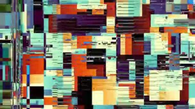 Eserler codec ile soyut hızlı titreşen doku. Döngü video girişim görüntüleri. Titreşen hızlı grunge öğeleri.