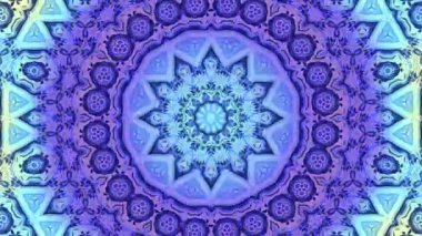 Dönen soyut sihirli daire. Ezoterik kozmik mandala. Döngü görüntüleri.