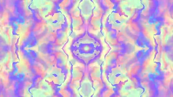 Symmetrische Abstrakte Psychedelische Muster Abstraktes Filmmaterial Psychedelischen Hippie Stil Filmmaterial — Stockvideo