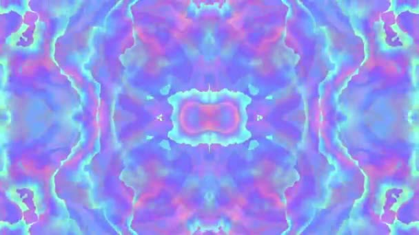 Symmetrisch Abstract Psychedelisch Patroon Abstracte Beelden Psychedelische Hippie Stijl Lusbeelden — Stockvideo