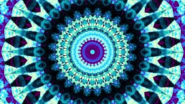 Spinning Abstract Magic Circle Esoteric Cosmic Mandala Looping Footage — Stock Video