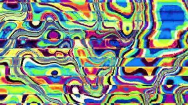 Hareketli rasgele psychedelic dalgalar. Video için soyut ekran koruyucu. Döngü görüntüleri.