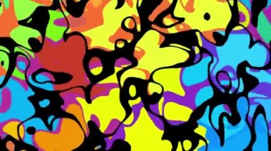 Hareketli rasgele psychedelic dalgalar. Video için soyut ekran koruyucu. Döngü görüntüleri.