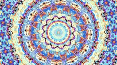 Dönen soyut sihirli daire. Ezoterik kozmik mandala. Döngü görüntüleri.