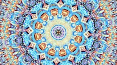 Dönen soyut sihirli daire. Ezoterik kozmik mandala. Döngü görüntüleri.
