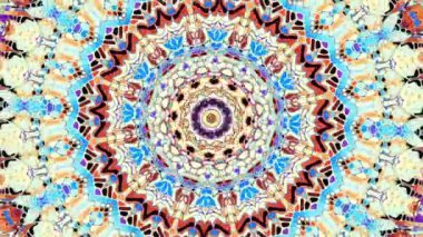 Dönen soyut sihirli daire. Ezoterik kozmik mandala. Döngü görüntüleri.