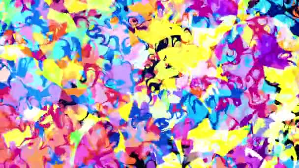 Moving Random Psychedelic Waves Abstract Screensaver Video Looping Footage — Stock Video