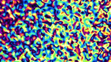 Rastgele dalgalı dokular. Psikedelik animasyon arka planı. Soyut kıvrımlı şekilleri dönüştür. Görüntü döngüsü.