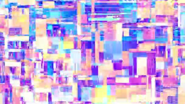 Abstraktní Rychlá Blikající Textura Kodekem Artefaktů Probíhá Záznam Rušení Videa — Stock video