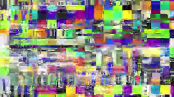 Textura Piscando Rápido Abstrato Com Codec Artefatos Gravar Imagens Interferência — Vídeo de Stock