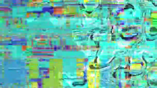 Abstraktní Rychle Blikající Textury Artefakty Kodek Opakování Záběrů Videa Rušení — Stock video