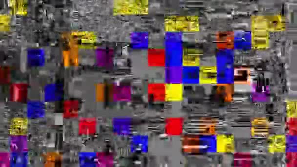 Textura Parpadeante Rápida Abstracta Con Códec Artefactos Grabación Interferencia Video — Vídeo de stock