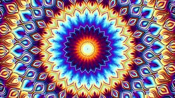 Spinnen Abstracte Magische Cirkel Esoterische Kosmische Mandala Beeldmateriaal Herhalen — Stockvideo