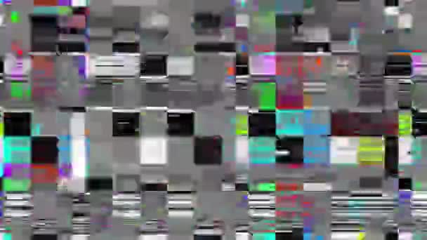 Abstrakte Schnell Flackernde Textur Mit Artefakten Codec Looping Video Interference — Stockvideo