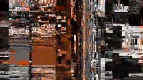 Texture abstraite à scintillement rapide avec codec artefacts. Boucle vidéo d'interférence. Imitation d'une vidéo Datamoshing.