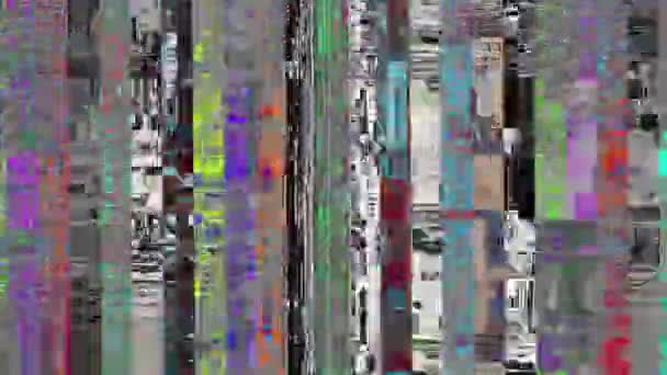 Abstrakte Schnell Flackernde Textur Mit Artefakten Codec Looping Video Interference — Stockvideo