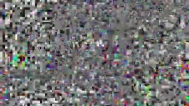 Objeler kodlayıcıyla soyut ve hızlı titreşen doku. Video parazit görüntülerini döngüye sokuyorum. Bir Datamoshing videosunun taklidi.