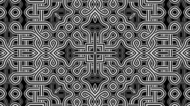 Simetrik soyut psikedelik desen. Psikedelik hippi tarzında soyut görüntüler. Görüntüleri döndür.