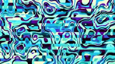 Rastgele dalgalı dokular. Psikedelik animasyon arka planı. Soyut kıvrımlı şekilleri dönüştür. Görüntü döngüsü.