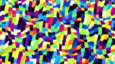 Rastgele dalgalı dokular. Psikedelik animasyon arka planı. Soyut kıvrımlı şekilleri dönüştür. Görüntü döngüsü.