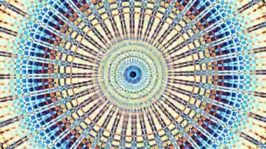 Dönen soyut sihirli daire. Ezoterik kozmik mandala. Döngü görüntüleri.