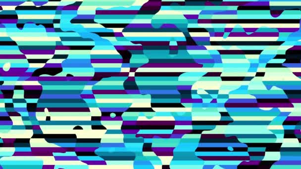 Moving Random Wavy Texture Psychedelic Animated Background Transform Abstract Curved — Stock Video