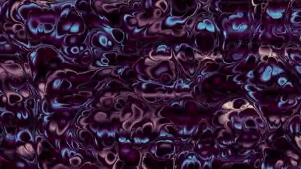 Spostamento Casuale Texture Ondulata Sfondo Animato Psichedelico Trasforma Forme Curve — Video Stock