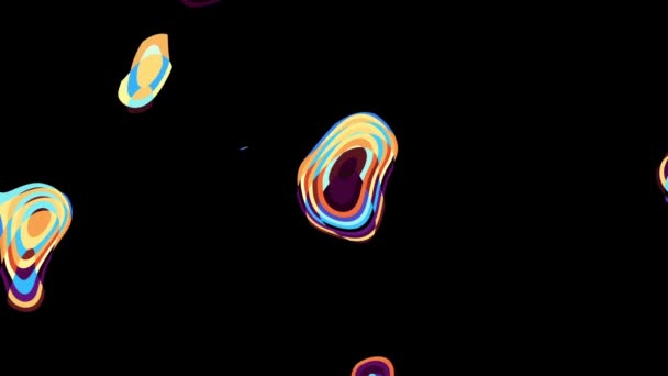 Mutarea Textură Ondulată Aleatorie Fundal Futurist Psihedelic Transformați Forme Curbe — Videoclip de stoc