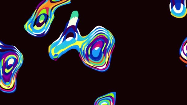 Texture ondulée aléatoire en mouvement. Fond futuriste psychédélique. Transformer des formes incurvées abstraites. Enregistrement en boucle .