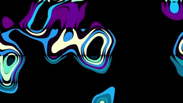 Moving Random Wavy Texture Psychedelic Futuristic Background Transform Abstract Curved — Stock Video