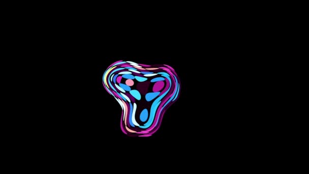 Moving Random Wavy Texture Psychedelic Futuristic Background Transform Abstract Curved — Stock Video