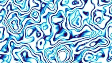 Rastgele dalgalı dokuyu hareket ettiriyorum. Psychedelic fütüristik arka plan. Soyut kavisli şekilleri dönüştürün. Döngü görüntüleri.