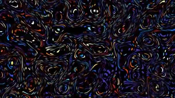 Przenoszenie Losowe Faliste Tekstury Psychedelic Futurystyczne Tło Przekształć Abstrakcyjne Kształty — Wideo stockowe