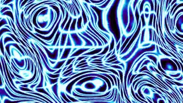 Bewegende Willekeurige Golvende Textuur Psychedelische Futuristische Achtergrond Transformeer Abstracte Gebogen — Stockvideo