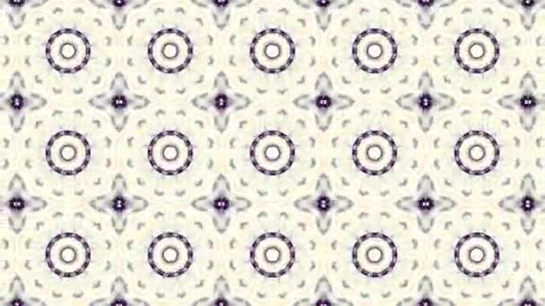 Simetrik Mozaik Kiremit Dönüşüm Süs Art Nouveau Tarzında Soyut Görüntüler — Stok video