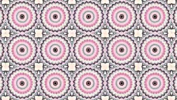 Symmetriska Mosaikkakel Omvandla Prydnad Abstrakt Material Jugendstil Looping Footage — Stockvideo