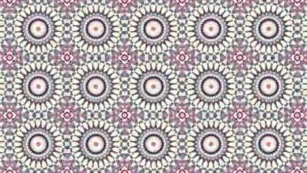Symetryczne Mozaiki Dachówka Transformacji Ornament Abstrakcyjne Nagrania Stylu Secesyjnym Zapiterowanie — Wideo stockowe