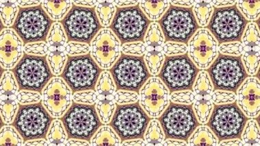 Simetrik mozaik kiremit dönüşüm süs. Art Nouveau tarzında soyut görüntüler. Döngü görüntüleri.