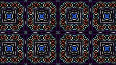 Simetrik mozaik kiremit dönüşüm süs. Art Nouveau tarzında soyut görüntüler. Döngü görüntüleri.