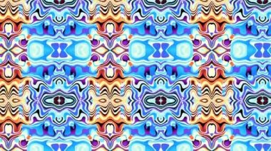 Simetrik mozaik kiremit dönüşüm süs. Art Nouveau tarzında soyut görüntüler. Döngü görüntüleri.