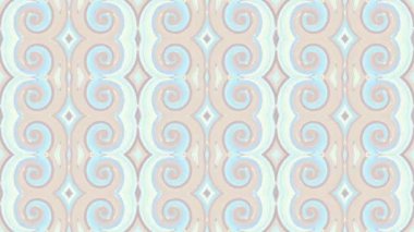 Geometrik şekilleri hareket ettiriyor ve dönüştürün. Simetrik süs deseni. Model değişiyor. Döngü görüntüleri.