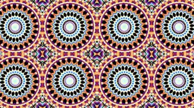 Simetrik mozaik kiremit dönüşüm süs. Art Nouveau tarzında soyut görüntüler. Döngü görüntüleri.
