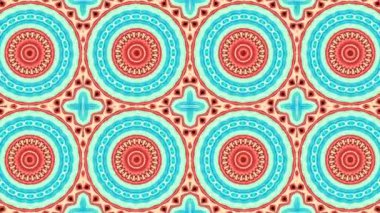 Simetrik mozaik kiremit dönüşüm süs. Art Nouveau tarzında soyut görüntüler. Döngü görüntüleri.