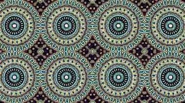 Simetrik mozaik kiremit dönüşüm süs. Art Nouveau tarzında soyut görüntüler. Döngü görüntüleri.