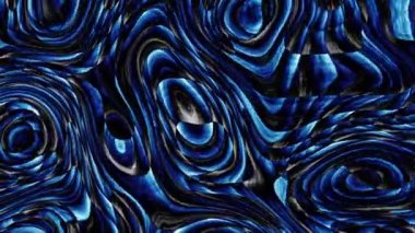 Rastgele dalgalı dokuyu hareket ettiriyorum. Psychedelic fütüristik arka plan. Soyut kavisli şekilleri dönüştürün. Döngü görüntüleri.
