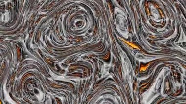 Rastgele dalgalı dokuyu hareket ettiriyorum. Psychedelic fütüristik arka plan. Soyut kavisli şekilleri dönüştürün. Döngü görüntüleri.