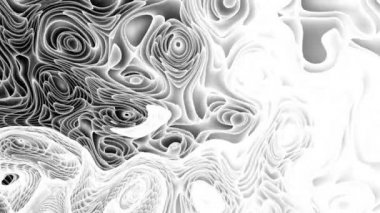 Rastgele dalgalı dokuyu hareket ettiriyorum. Psychedelic fütüristik arka plan. Soyut kavisli şekilleri dönüştürün. Döngü görüntüleri.