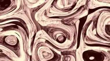 Rastgele dalgalı dokuyu hareket ettiriyorum. Psychedelic fütüristik arka plan. Soyut kavisli şekilleri dönüştürün. Döngü görüntüleri.