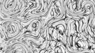 Rastgele dalgalı dokuyu hareket ettiriyorum. Psychedelic fütüristik arka plan. Soyut kavisli şekilleri dönüştürün. Döngü görüntüleri.