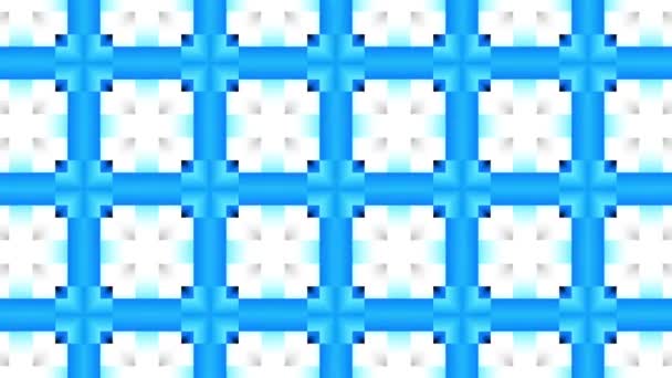 幾何学的形状の移動とトランスフォス対称的な装飾パターン パターンの変換 ループフッテージ — ストック動画